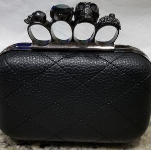 Fashionable black clutch